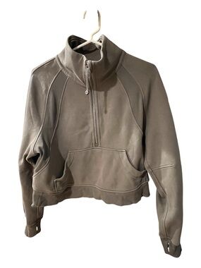 Lululemon Scuba 1/2 Zip Olive Green